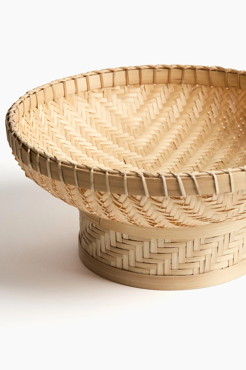 Bol de service sur pied en bambou