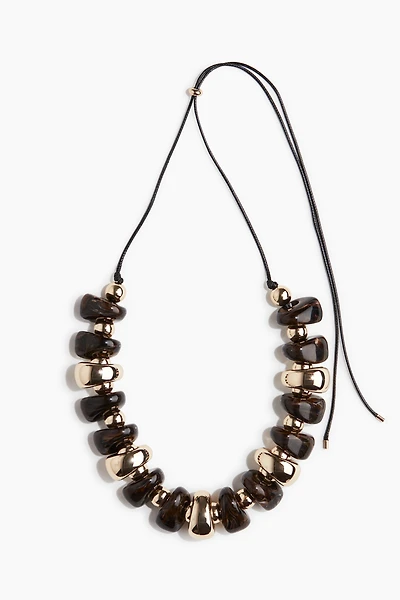 Collier cordon avec perles de fantaisie