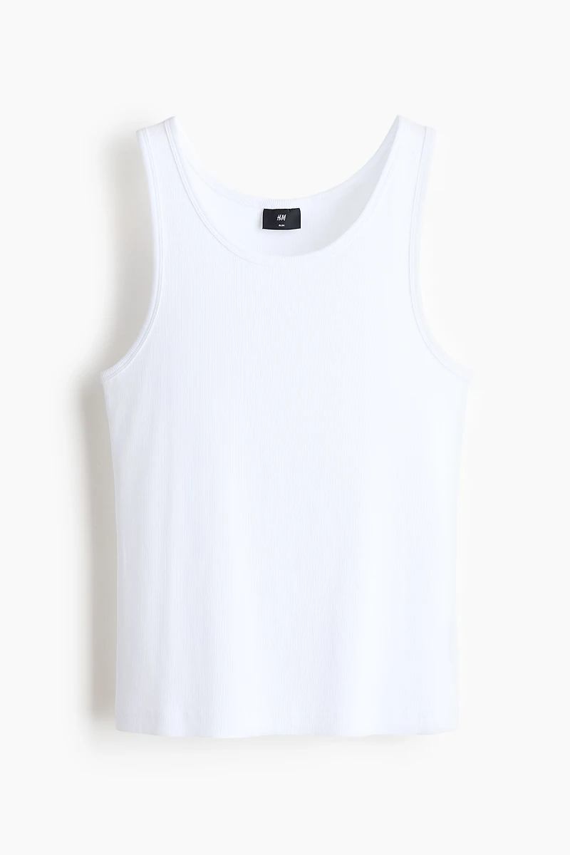Slim Fit Ribbed Tank Top