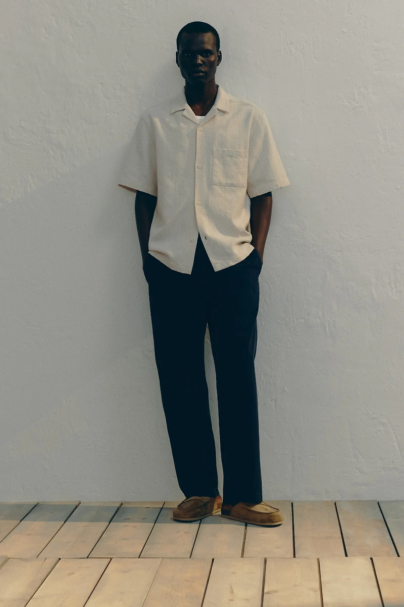 Regular-Fit Textured Resort Shirt