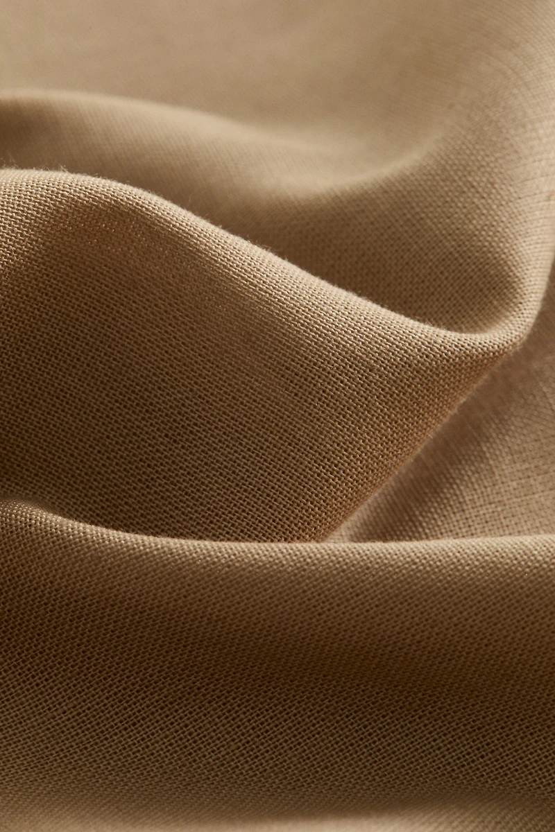 Ruffle-Trimmed Cotton Cushion Cover