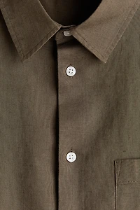 Relaxed-Fit Linen-Blend Shirt