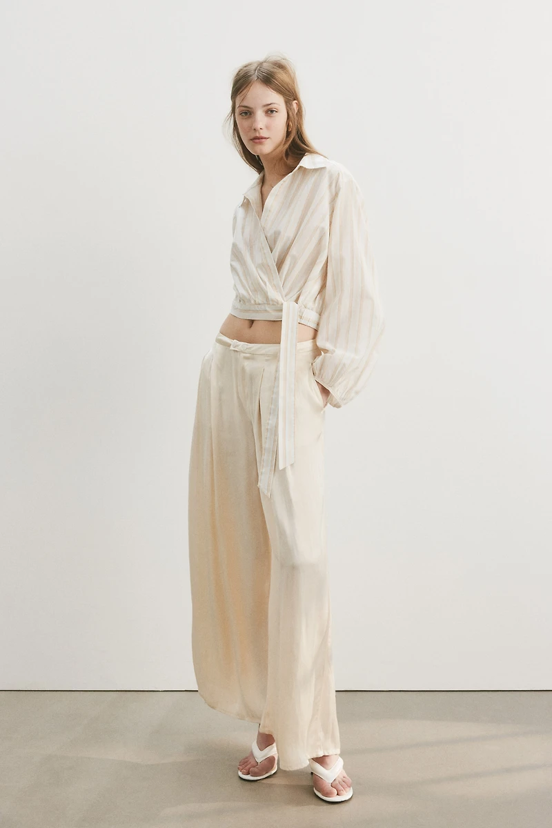 Cotton Wrap Shirt