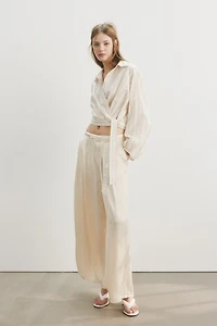 Cotton Wrap Shirt