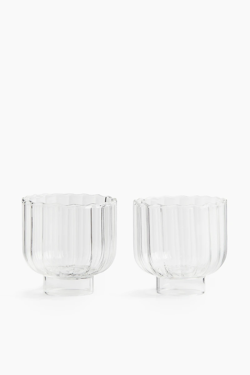 2-pack fluted tumblers