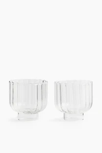 2-pack fluted tumblers