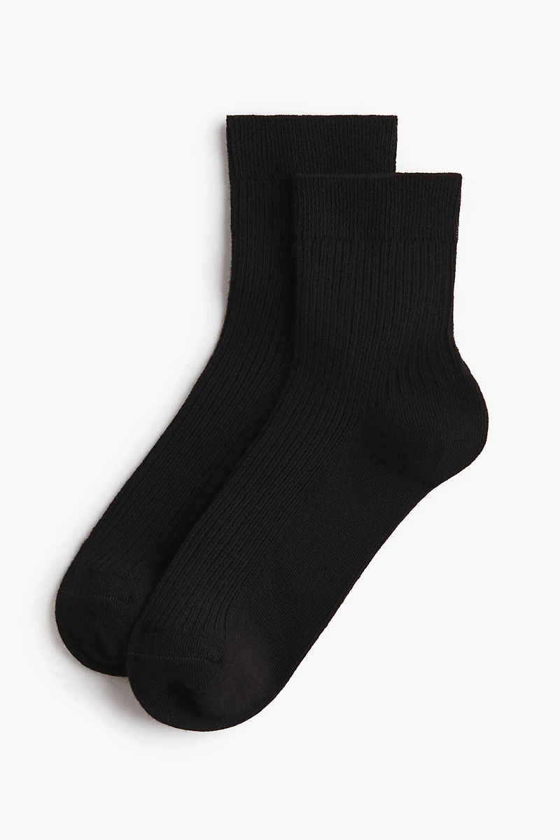 5-Pack Rib-Knit Ankle Socks