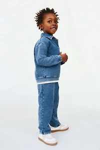 Cotton Sweatshirt Polo Shirt