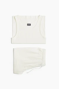 Débardeur et short de pyjama en coton
