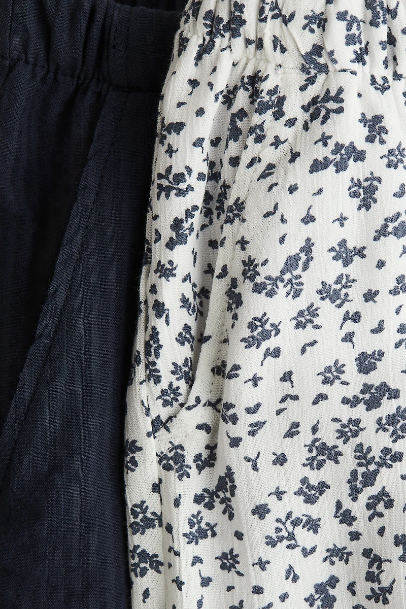 Lot de 2 pantalons à jambes larges