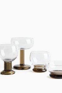 Lot de 2 coupes en verre soufflé