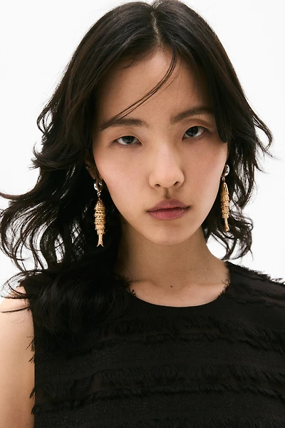 Fish-Pendant Earrings
