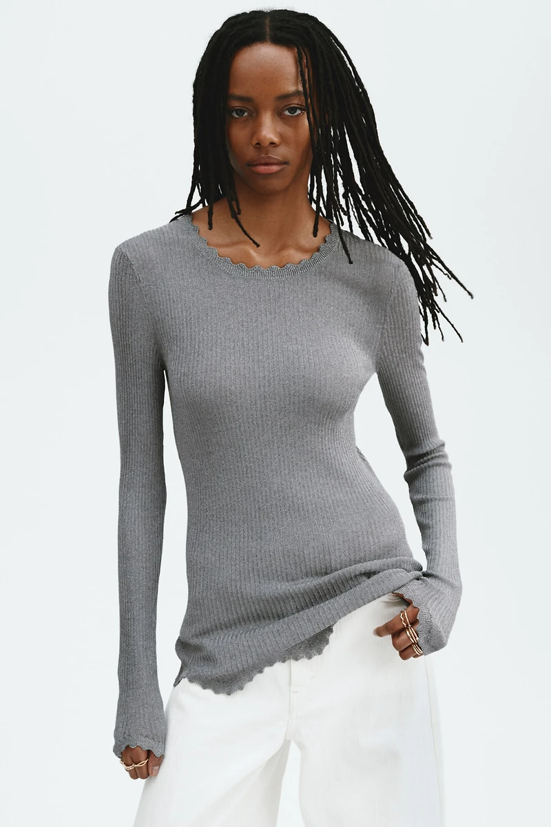 Glittery Viscose Top