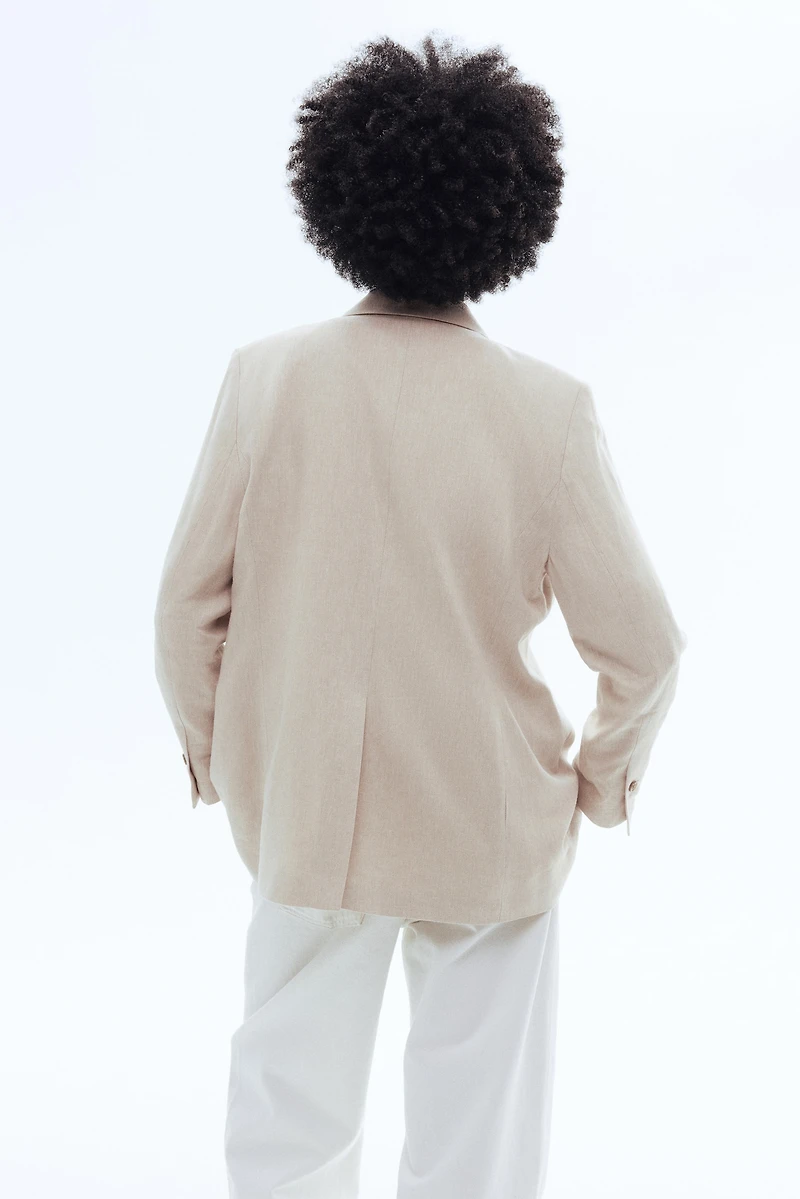 Linen-Blend Blazer