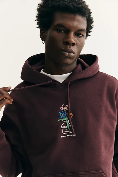 Loose Fit Printed Hoodie