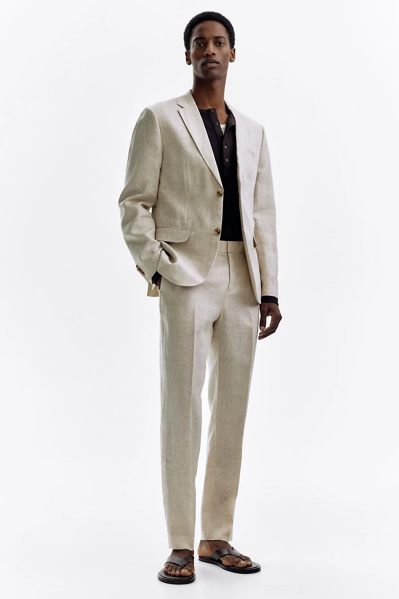 Slim Fit Linen Jacket