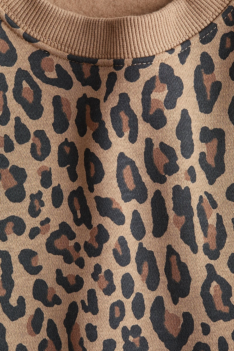 Chandail imprimé avec intérieur brossé