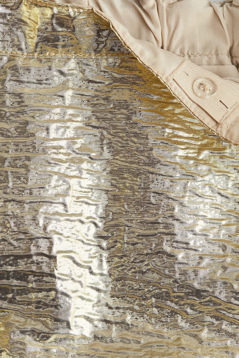 Shimmery Jacquard-Weave Skirt