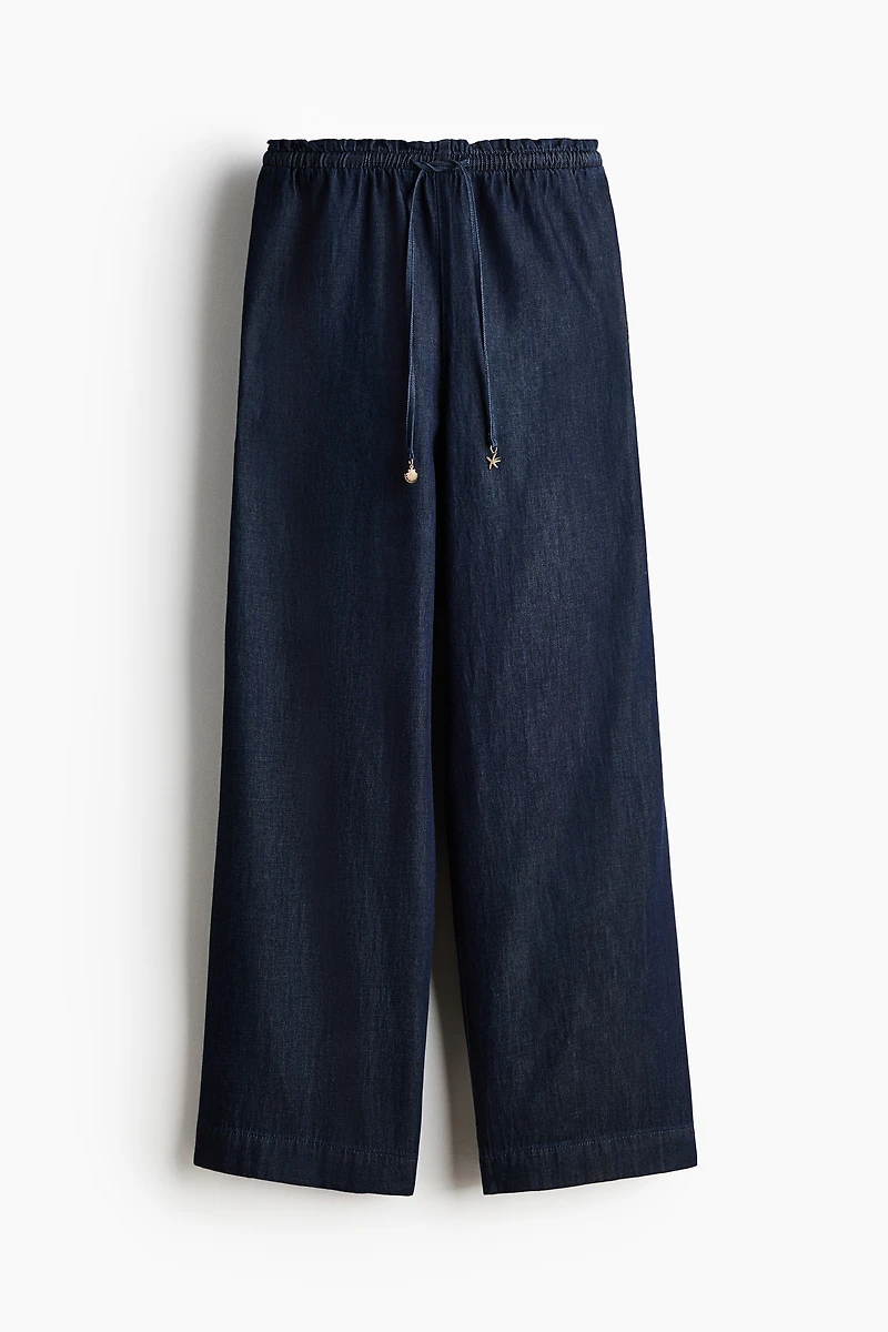 Wide-Cut Paper-Bag Pants