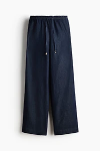 Wide-Cut Paper-Bag Pants