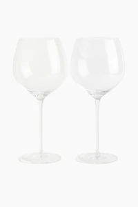Lot de 2 verres à vin rouge