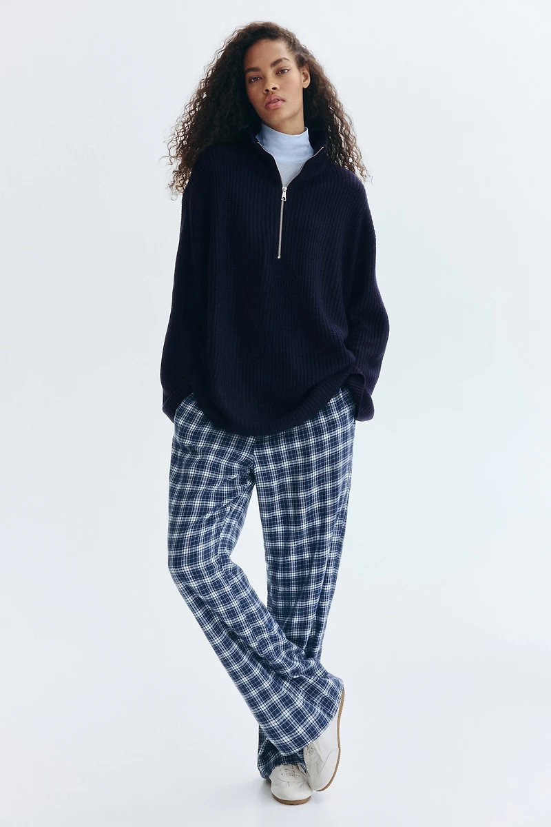 Chunky-Knit Half-Zip Sweater