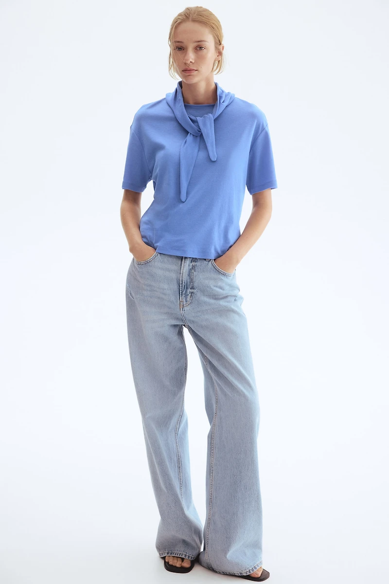 Top with Scarf Collar