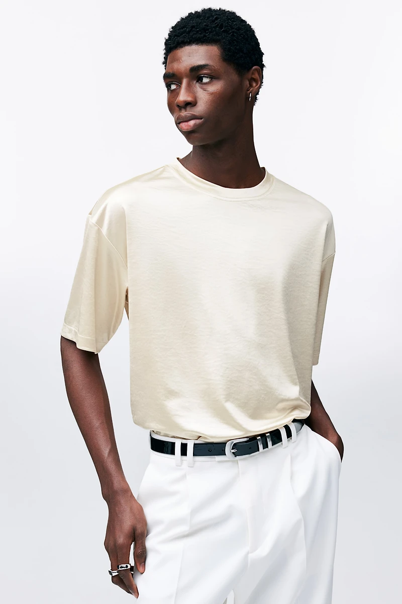 T-shirt ample en satin