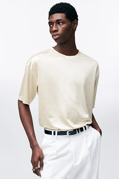 Loose Fit Satin T-Shirt