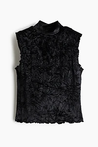 Crushed Velour Sleeveless Top