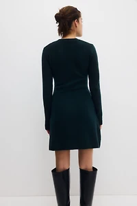 MAMA Robe en tricot avec jupe évasée