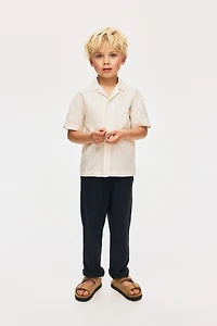 Linen-blend trousers