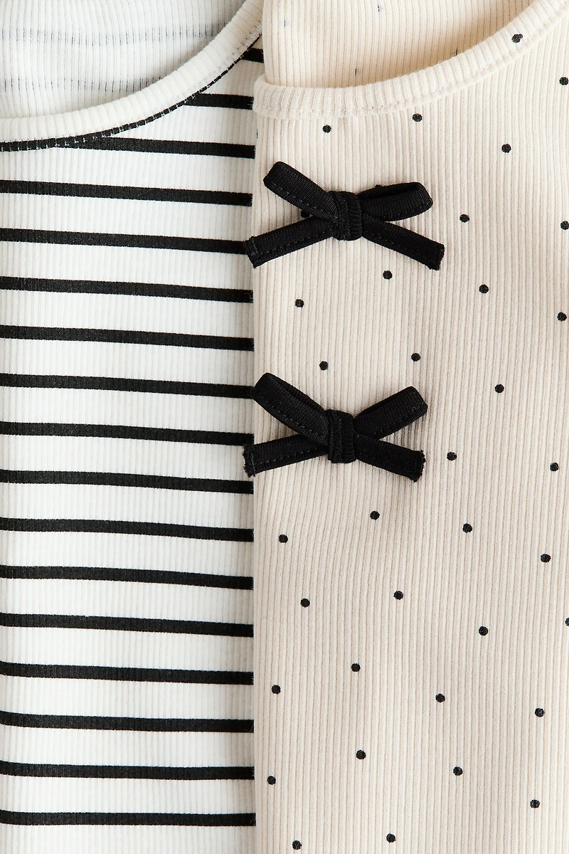 Lot de 2 hauts en coton côtelé