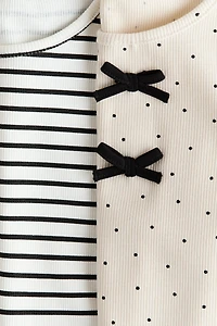 Lot de 2 hauts en coton côtelé