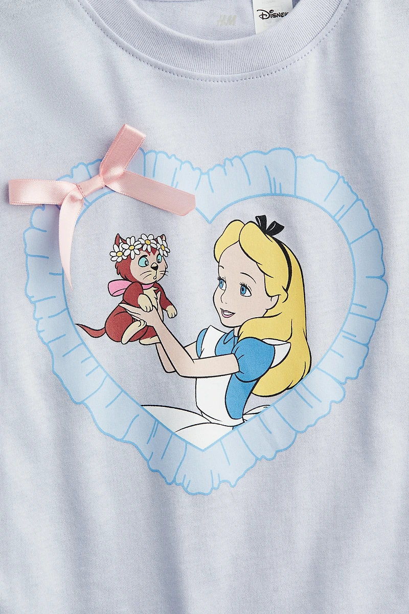 Cotton T-Shirt with Printed Motif