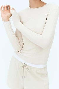 Long-sleeved Microfiber Top