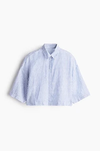 Boxy-Style Linen Shirt