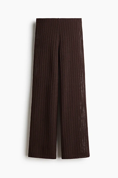 Pantalon en tricot côtelé