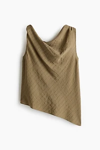 Asymmetric Cowl-Neck Top