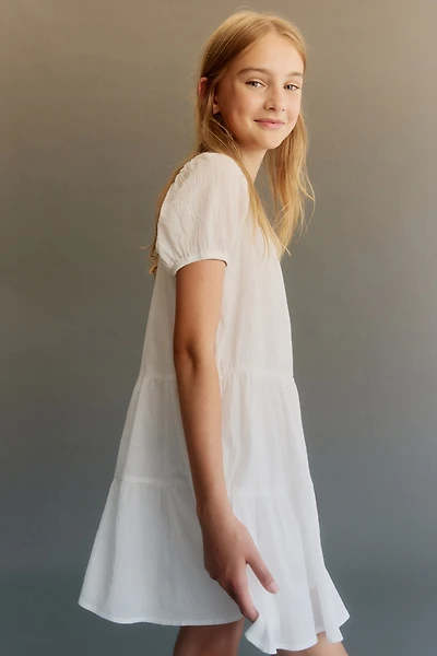 Crinkled Cotton Dress