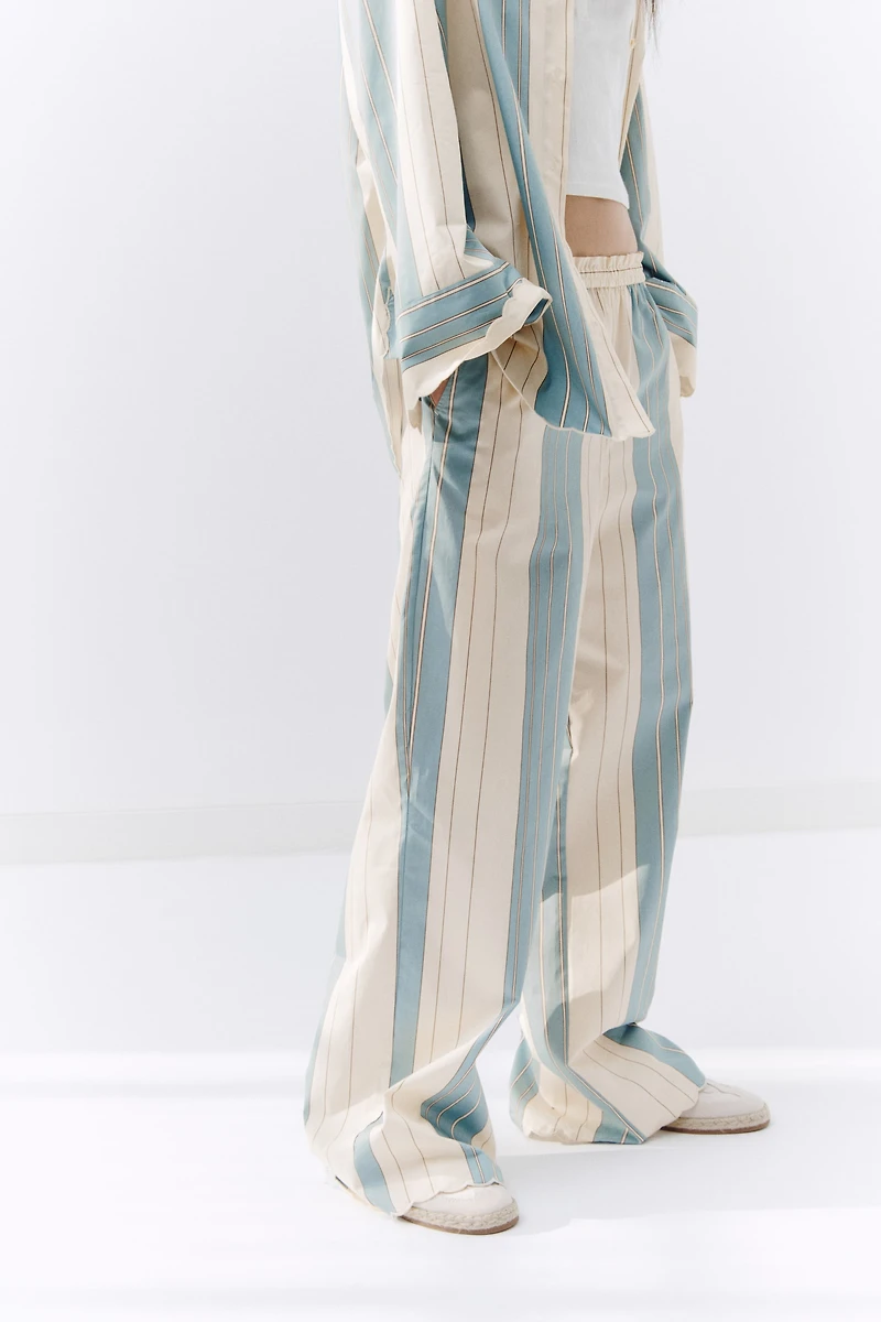 Loose-Fit Poplin Pants