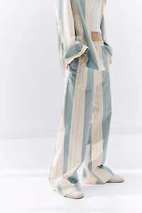 Loose-Fit Poplin Pants