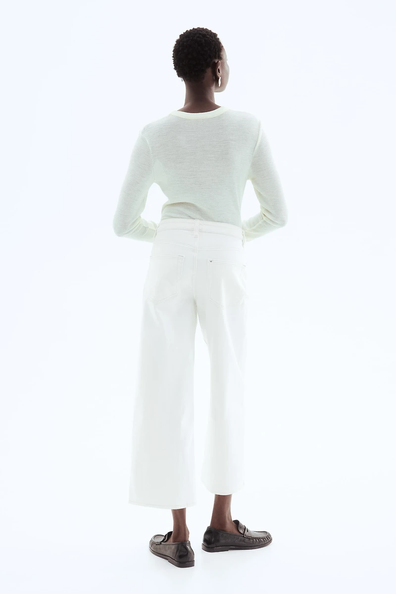 Wide High Cropped Jeans