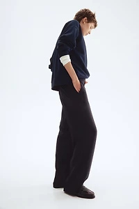 Straight-Leg Creased Pants