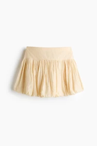 Cupro-Blend Bubble-Hem Skirt