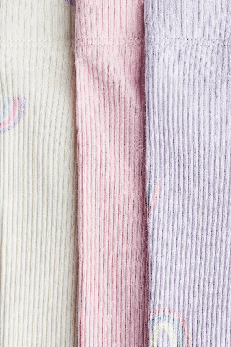 3-pack Ribbed Cotton Leggings