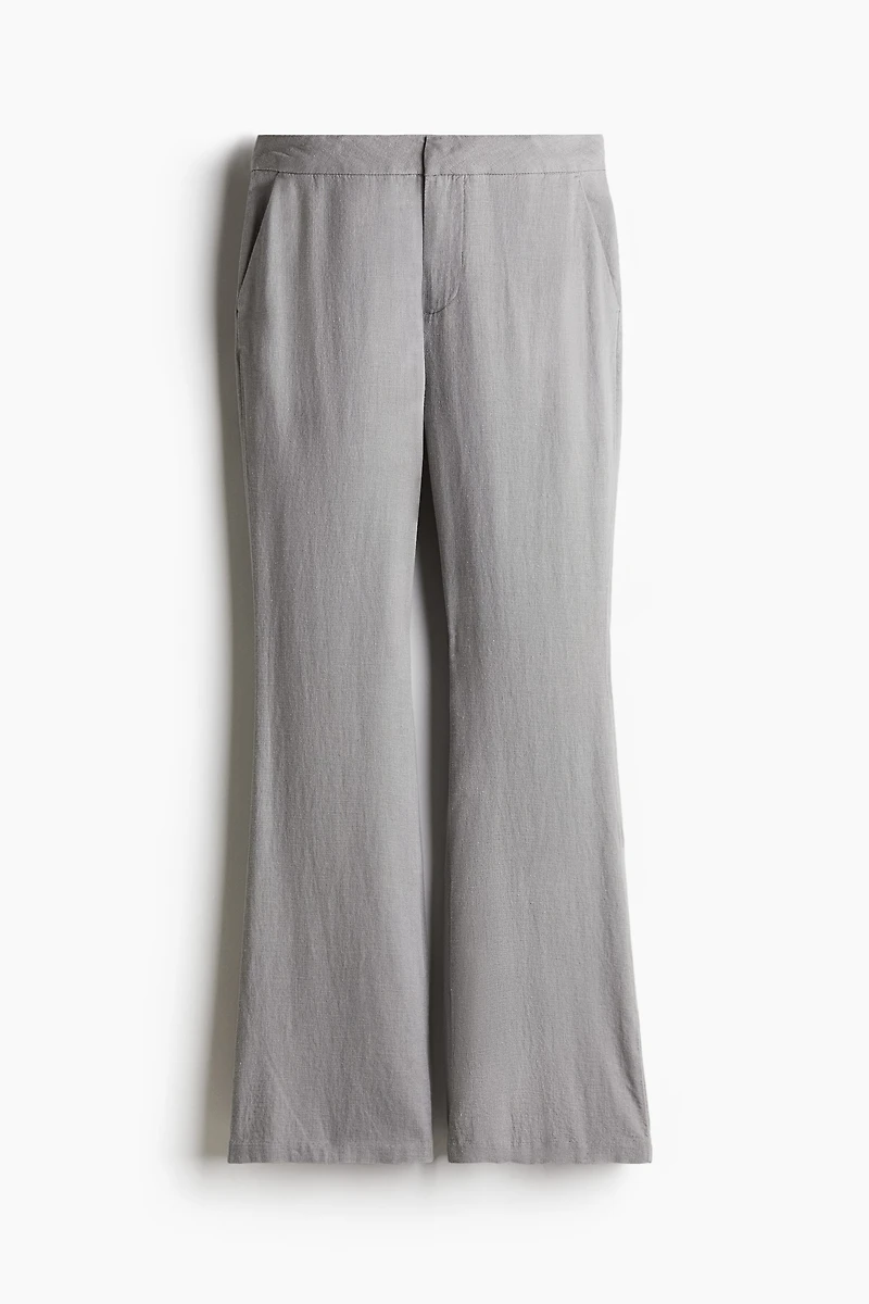 Linen-Blend Dress Pants