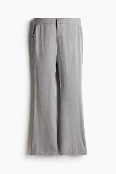 Linen-Blend Dress Pants