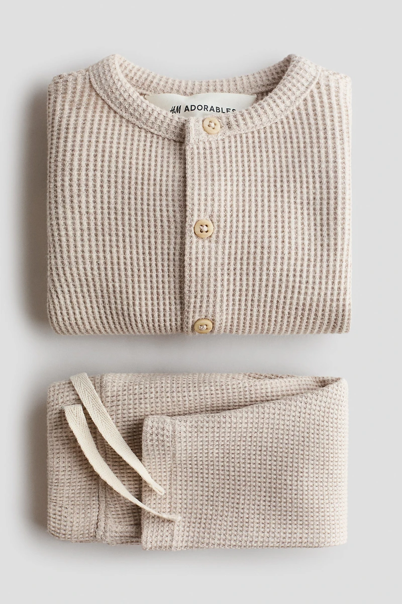 2-Piece Waffled Cotton Set