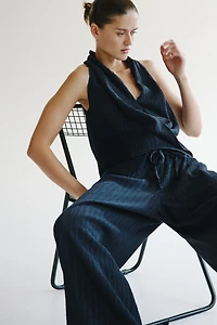 Crinkled Drawstring Pants